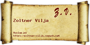 Zoltner Vilja névjegykártya